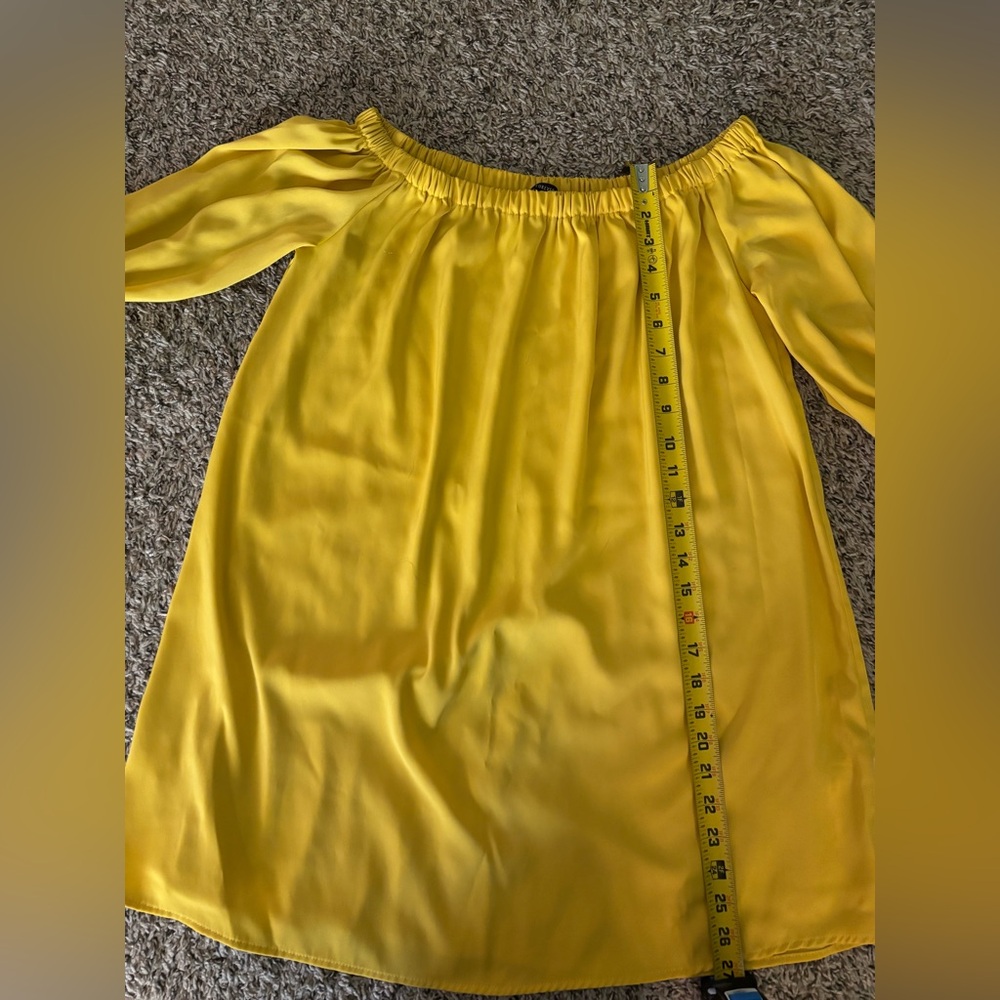 Forever 21 Mustard Off-Shoulder Shift Dress - Picture 7 of 9